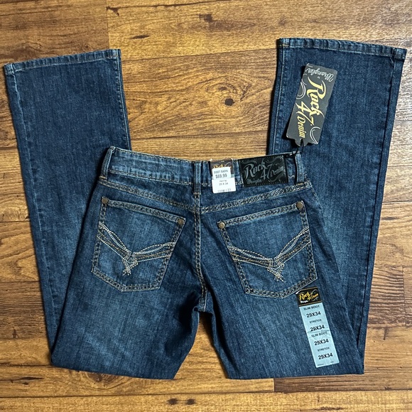 Wrangler • Men’s • Rock 47 • Slim/Straight • Blue • Denim • 29/34 • Jeans • New - Picture 8 of 16